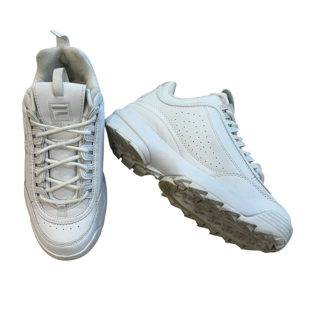 Puma Girls White Chunky Lace Up Sneaker Size. 5